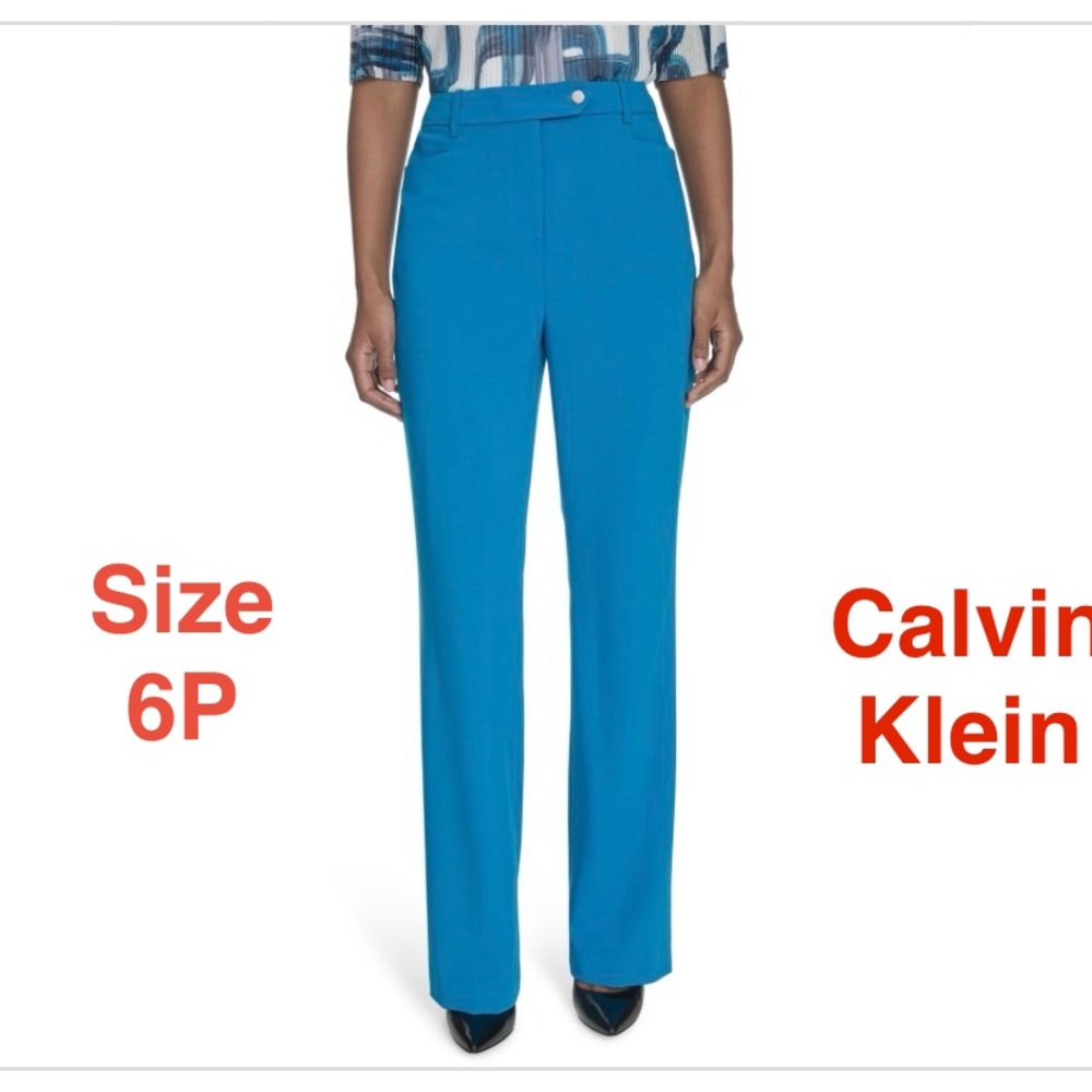 ❌Sold❌Calvin KleinPetite Lux Modern Fit Mid Rise Straight-Leg Pants